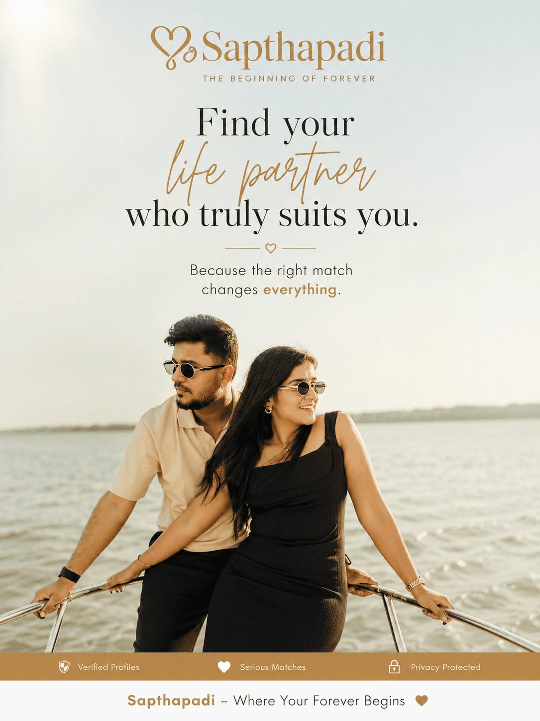 Find your life partner who truly suits you, with Saptapadi